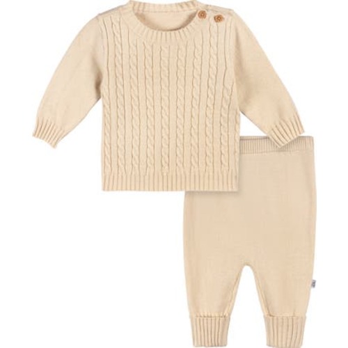 Cable Knit Sweater 2-Piece Set, 3-6M