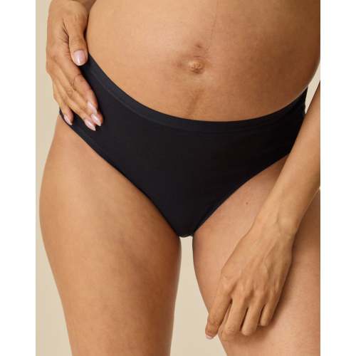 SoftStretch Cotton Maternity & Postpartum Brief | Black - Kindred Bravely