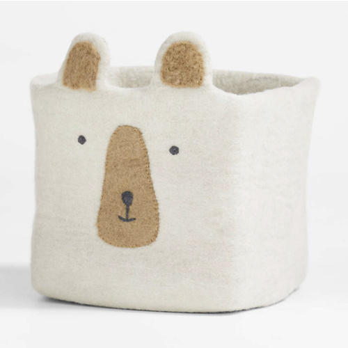 Bear Felt Shelf Storage Bin