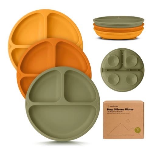 3-Pack Prep Silicone Suction Plates - Harvest / One Size