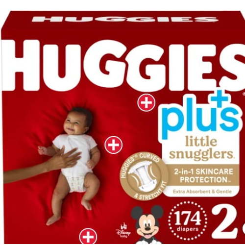 Huggies Plus Diapers Size 2, 174ct