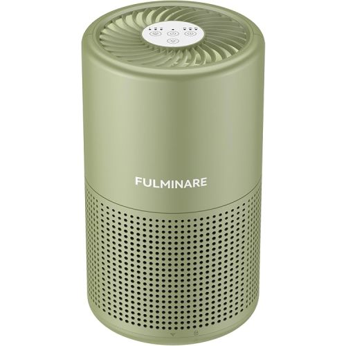 FULMINARE Air Purifiers for Home Bedroom H13 HEPA Air Purifier, 3 Speeds, Timer, 24dB, Small Mini Air Purifier with Night Light, Sage Green