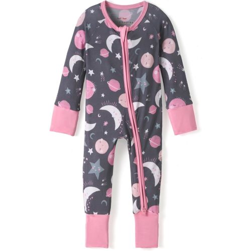 Little Sleepies Pajamas for Baby Boys & Girls, Viscose from Bamboo Baby Pajamas, Sleepers, 2-Way Zipper PJs