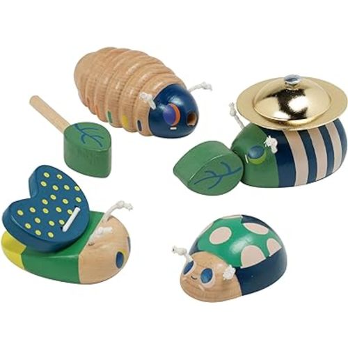 Manhattan Toy Folklore Bug Quartet 4-Piece Musical Wooden Toy Set for Toddlers