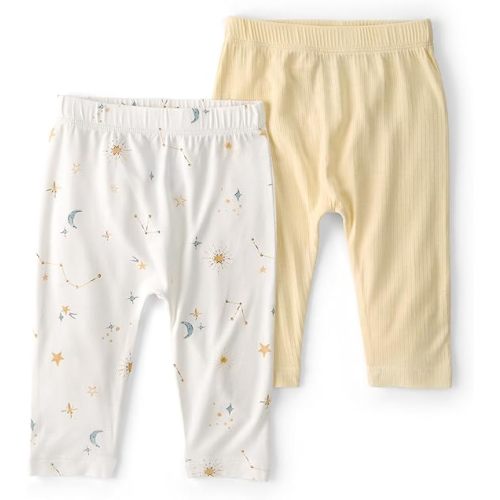Carter's Neutral PurelySoft 2-Pack Pant, Constellation Print, 3M