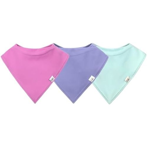 Leya & Lior SnapDry 3-Pack Bandana Bibs for Babies – Instant-Dry Absorbent Drool Bibs for Boys & Girls