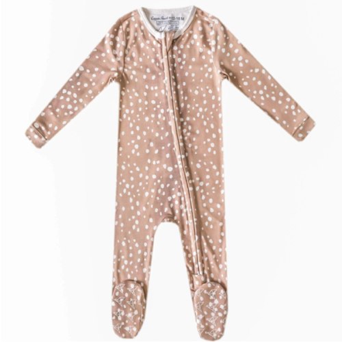 Zip-Up Footie Pajama - Fawn