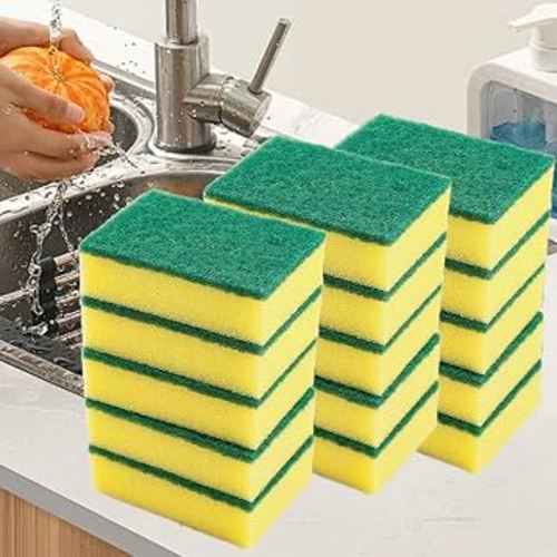 Amazon.com: 15 Pack Kitchen Cleaning Sponges, Dual Side Cleaning Dish Sponges Cleaning Supplies for Home and Kitchen, Anti-Scratch Scrubbing Sponges : Health & Household