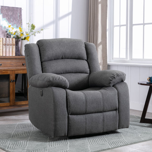 Latitude Run® 37.1" Wide Modern and Super Soft Overstuffed Power Standard Recliner with Padded Armrest & Reviews | Wayfair