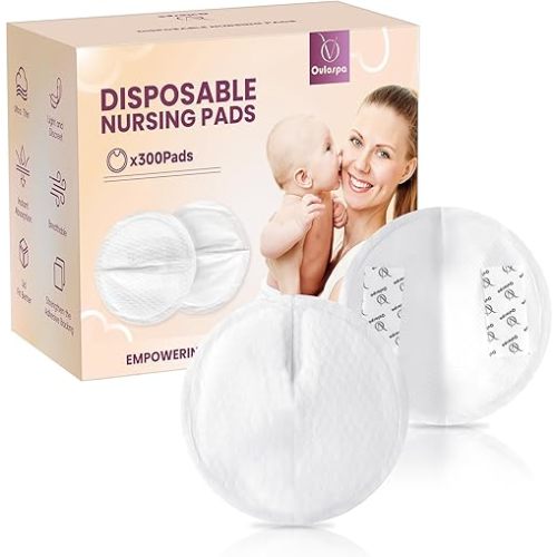 Ultra-Absorbent Disposable Nursing Pads,Super Soft & Breathable Breast Pads,Make The Breasts Light and Stay Dry,Breastfeeding Essentials for Moms,300 Count