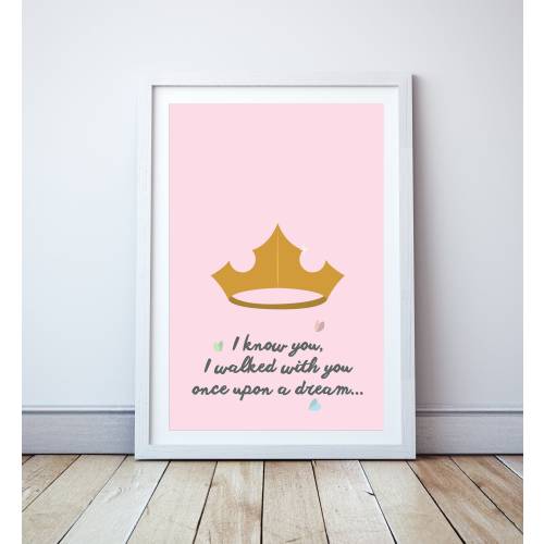 I know you, I walked with you once upon a dream - Minimal print, film quote, classic movies