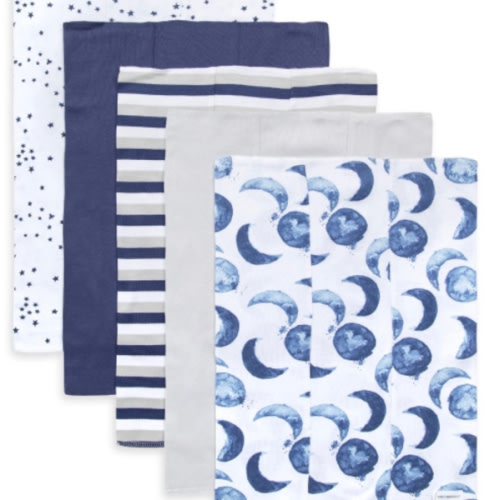 Hello Moon! Organic Baby Burp Cloth 5 Pack