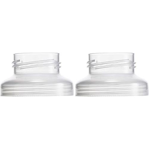 Boon Nursh Wide Neck Breast Pump Adaptor - Works with Spectra and Avent Breast Pumps - Compatible Nursh Bottles - Breastfeeding and Bottle-Feeding Essentials - 2 Count (Pack of 2)
