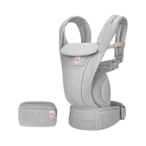 Ergobaby Omni Deluxe Mesh All-in-One Baby Carrier - 0-48 Months - Pearl Gray: Buckle Closure, Adjustable Harness, Infant Head Support