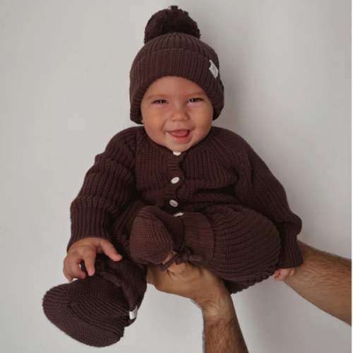 CLASSIC KNIT ROMPER ESPRESSO