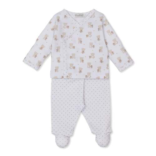 Teddy Bear Love Tan Footed Pant Set