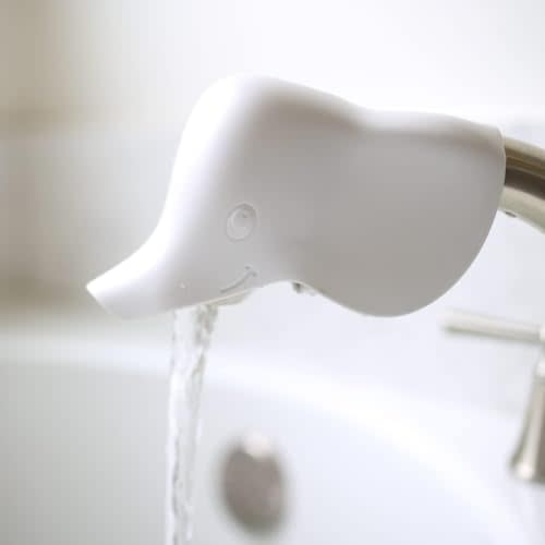 Nuby Safety Bathtub Spout Guard with Top Opening for Diverter– Elephant | Top Opening for Diverter