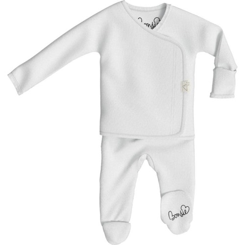 Baby Baby Skin to Skin Footie, 0-3M, Milk