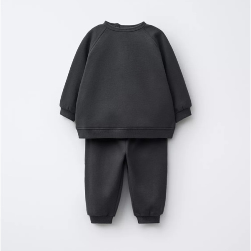 BASIC SWEATSHIRT AND JOGGER SET - Dark charcoal gray | ZARA Canada