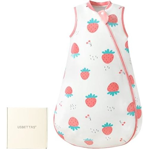 Baby Sleep Sack 6-12 Months, 1.0 TOG Toddler Sleep Sack Thermostatic, Super Soft Cotton Baby Wearable Blanket for Boys Girls, Baby Sleeping Bag with 2-Way Zipper for All Season