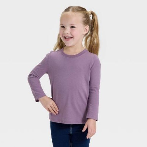 Toddler Girls' Long Sleeve Solid T-Shirt - Cat & Jack™