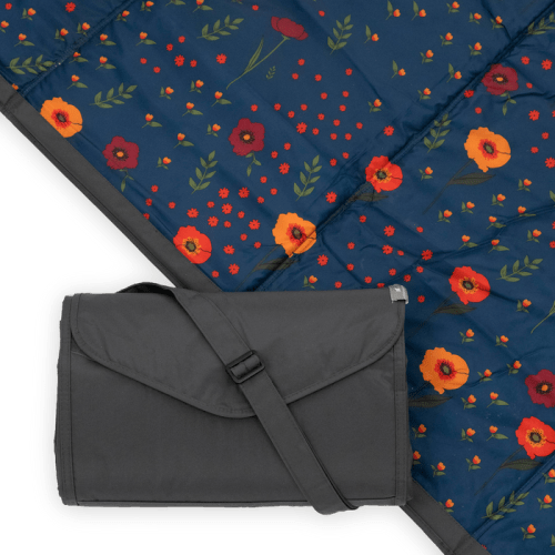 Little Unicorn Outdoor Blanket, Midnight Poppy