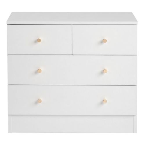 Resenkos 5 Drawer Dresser with Gold Handle, Nursery Dresser Chest Of Drawers Organizer,