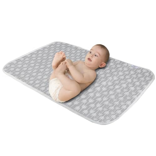 Baby Diaper Changing Pad, 21 5/8" x 31.5" Waterproof Changing Pad Liners - Reusable Soft and Absorbent Portable Changing Mat(Arrows1PCS)