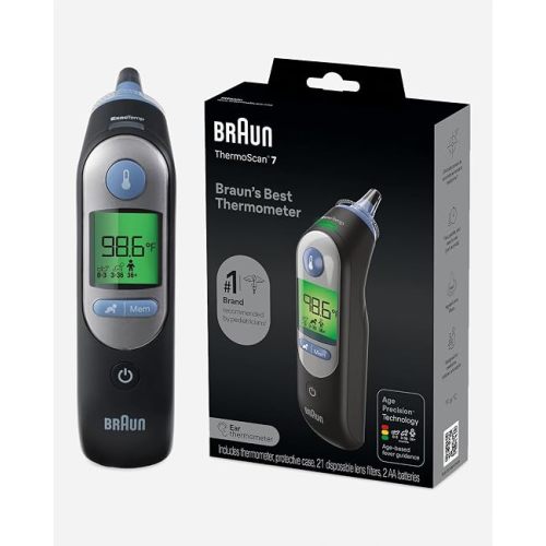 Braun ThermoScan 7 Digital Ear Thermometer for Adults, Babies & Infants