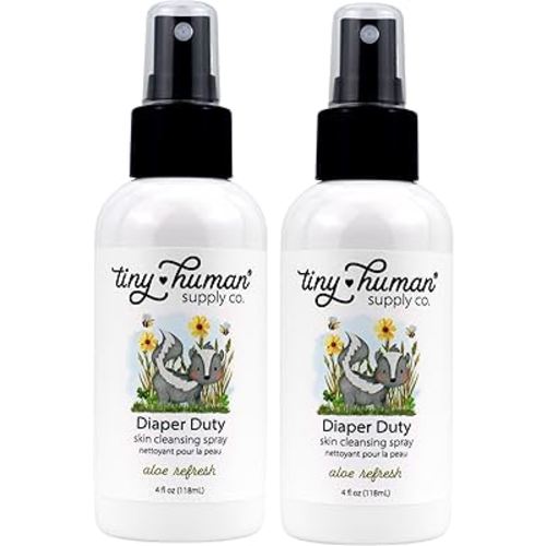 Diaper Duty Diaper Area Wash 4oz (2 Pack), Orange Blossom & Aloe, Gentle Cleansing Spray for Cloth Diapers, Calming & Soothing