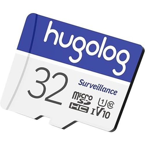 Hugolog 32GB Micro SD Card, MicroSDXC UHS-I Memory Card for Laview Camera - 100MB/s, 667X, U1, Class10, FHD Video V10, A1, FAT32, High Speed Flash TF Card P500 for Phone/Dash Cam/Tablet/PC/Computer