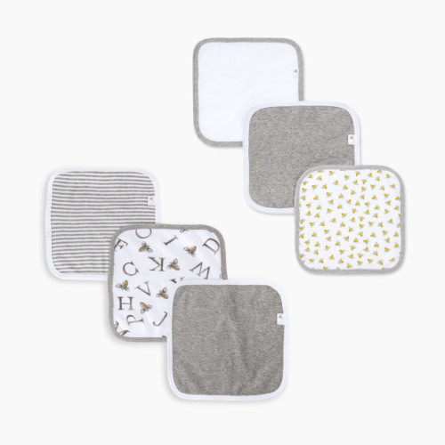 Burt's Bees Baby Organic Washcloth Bundle (6 Pack) - Grey