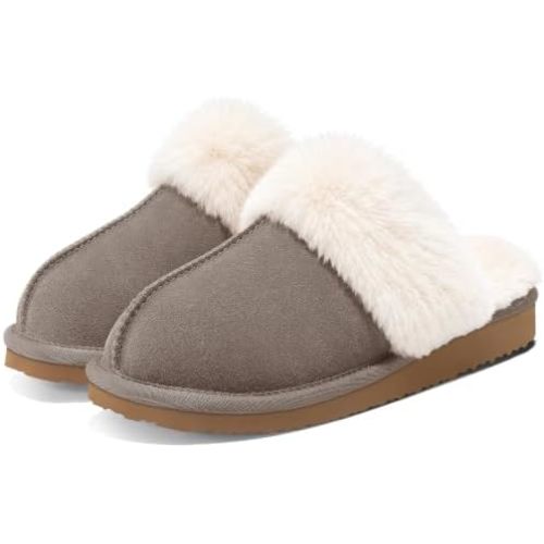 Litfun Fuzzy Slippers for Women Memory Foam Indoor House Shoes