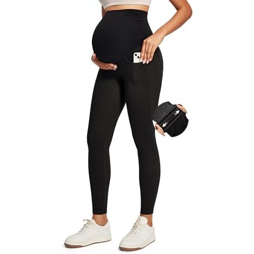 IUGA Stretchy Maternity Jeans Over Belly Skinny High Waisted Maternity Pants for Work with Pockets Comfy Maternity Clothes