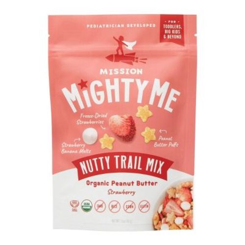 Mission MightyMe Toddler Organic Peanut Butter & Strawberry Nutty Trail Mix - 1.5oz: Kosher, Gluten-Free, Non-GMO, Ready to Eat