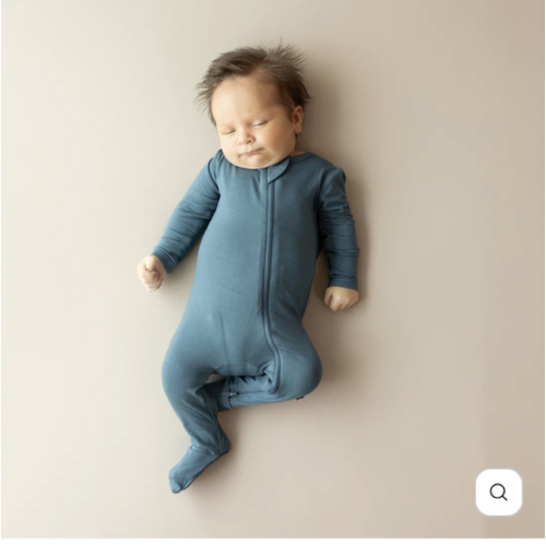 Zippered Footie in Atlantic