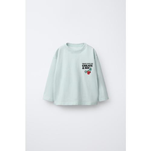 CAR PRINT T-SHIRT - Light blue | ZARA United States