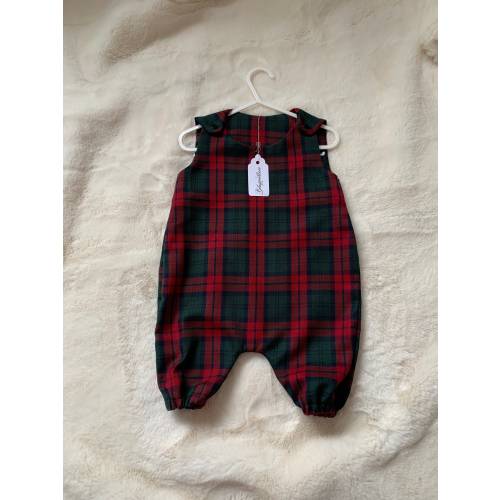 Unisex baby tartan romper, baby plaid romper, baby wedding romper, toddler tartan romper, baby tartan clothes, baby Christmas outfit