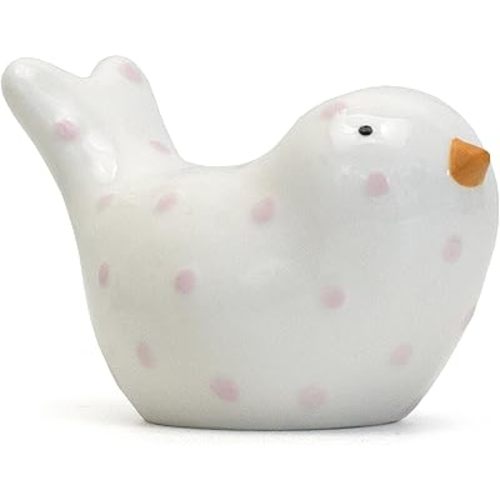 Child to Cherish Ceramic Dotted Birdie Piggy Bank, Pink
