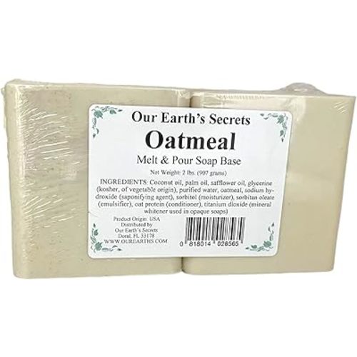 Our Earth's Secrets - Oatmeal 2 Lbs Melt and Pour Soap Base