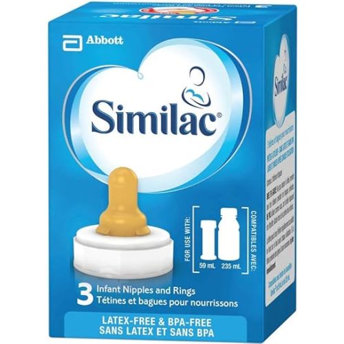 Abbott Laboratories Similac Infant Standard Flow Nipple and Ring, 3 Pack 3 count