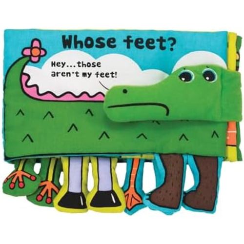 Melissa & Doug Soft Activity Baby Book - Whose Feet? Sensory Toys for Toddlers, Travel Toys for Toddlers Boys and Girls