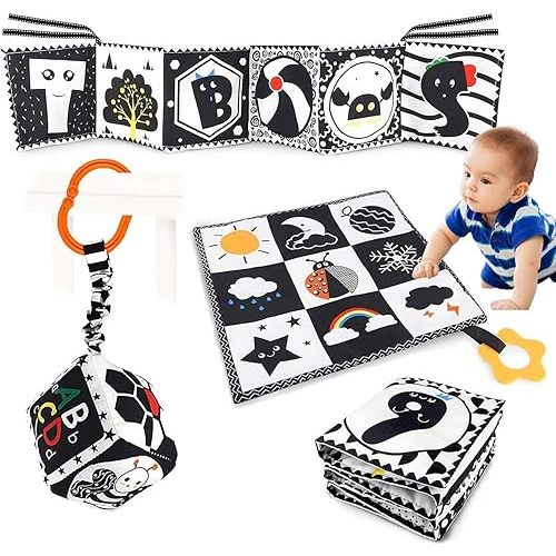 Black White High Contrast Baby Toys