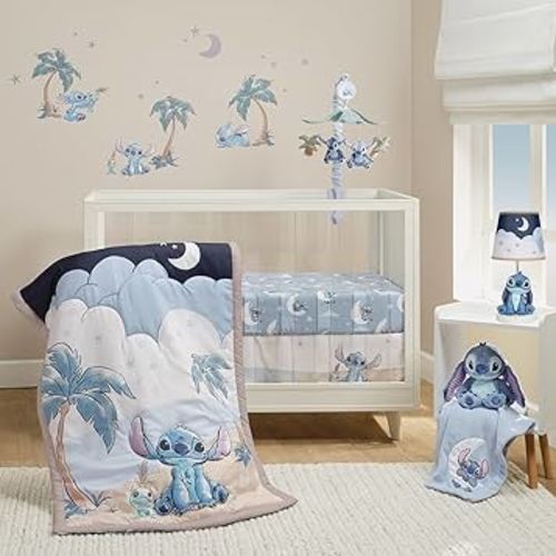 Bedtime Originals Disney Baby Stitch 3-Piece Blue Nursery Crib Bedding Set