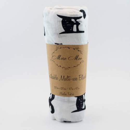 Organic Muslin Swaddle Blanket – Soft 47x47 Inch Baby Swaddle Wrap | Ideal Newborn & Baby Shower Gift.
