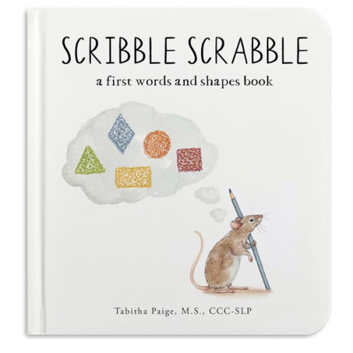 Scribble Scrabble: A Board Book of First Words and Shapes for Growing Minds (A Wishy Washy Sequel) (Tabitha Paige Children's Book Series)