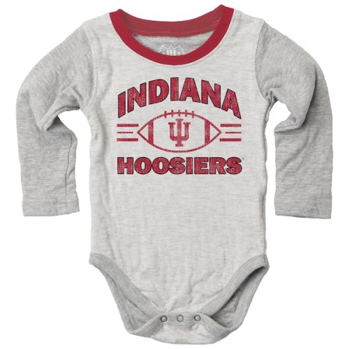 Indiana Hoosiers Wes & Willy Infant Jie Jie Hopper Set - Heather Gray