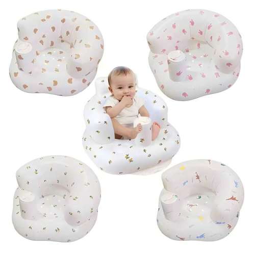 Foldable Inflatable Baby Chair - Bath & Play Seat, Portable Mat , PVC Floor Seat For Sitting Training | SHEIN USA