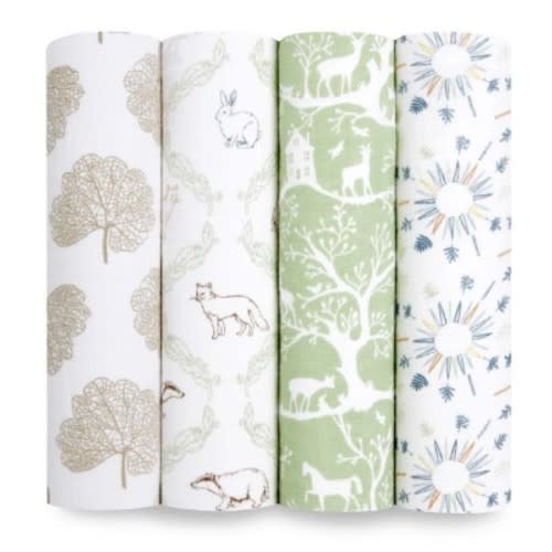 Harmony Cotton Muslin Swaddles 4pk | aden + anais