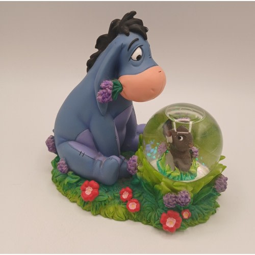 Vtg Disney Store Winnie The Pooh's Eeyore & Gopher Mini Snowglobe